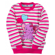 20-782203 "Elephant" Джемпер для девочки, 2-5 лет, полоска\малиновый 20-782203 "Elephant" Джемпер для девочки, 2-5 лет, полоска\малиновый